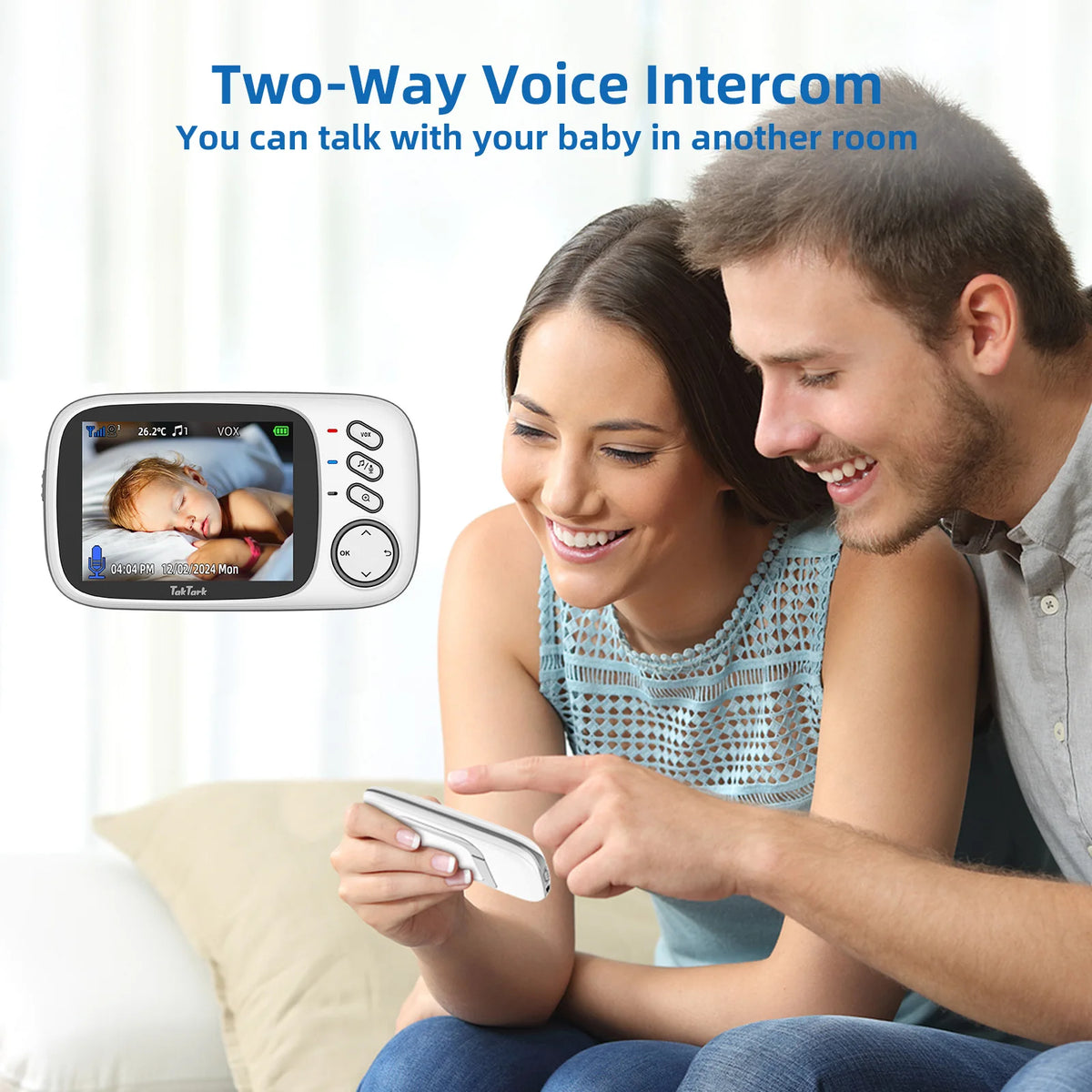 Wireless Baby Monitor 3.2" Screen with Night Vision and Audio