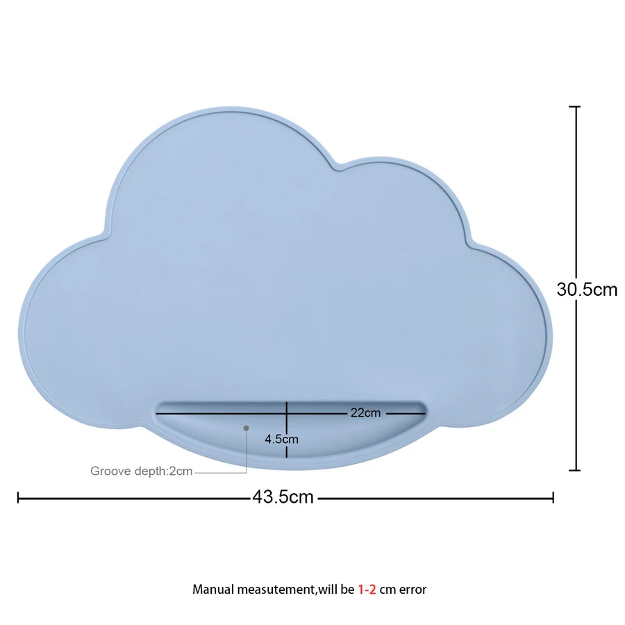 Napperon de table portable pour bébé – Napperon en silicone en forme de nuage