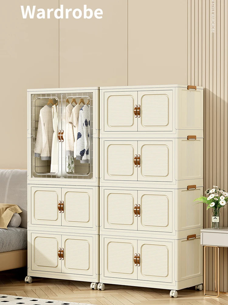 Grande boîte de rangement pliable – Armoire enfant mobile