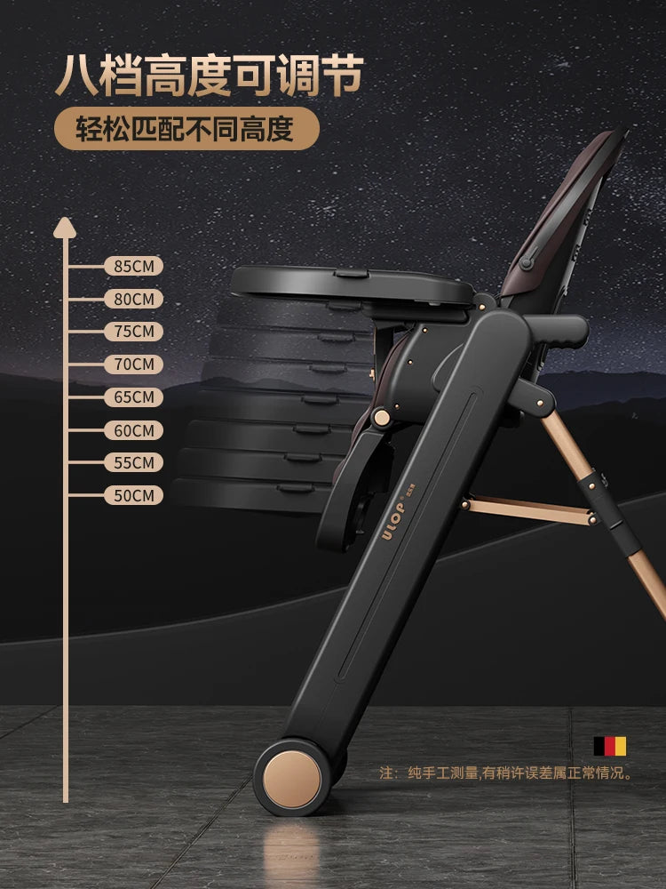 High-End Foldable Baby Highchair – Adjustable, Safe & Stable Dining Seat