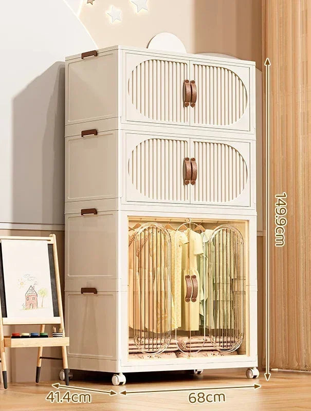 Foldable Kids Storage – Clothes & Toy Sorting Cabinet