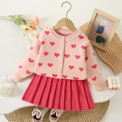 Christmas Knit Outfit for Baby Girls