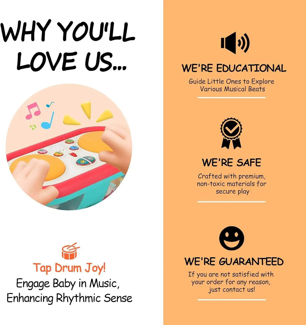 Multifunctional Music Drum – Lights & Sound Fun!