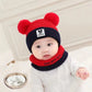 Ensemble bonnet et écharpe tricotés Bébé Ours – Bonnet d'hiver chaud pour garçons et filles