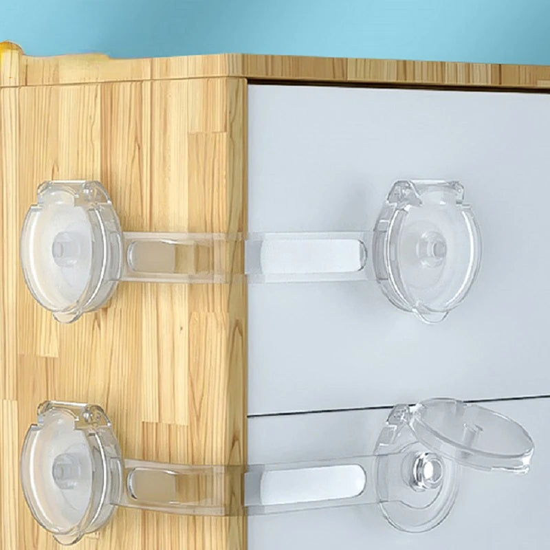 Baby Cabinet Locks 5/10Pcs Drawer Fridge Safety Buckle