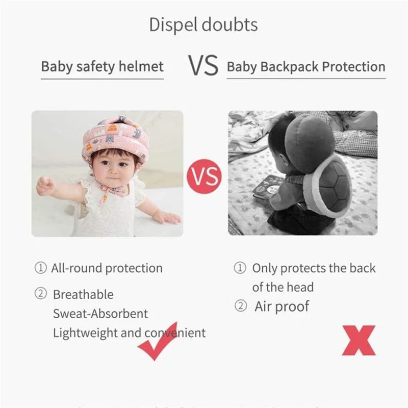 Casque de sécurité pour enfants | Protection de tête souple et ajustable pour bébé