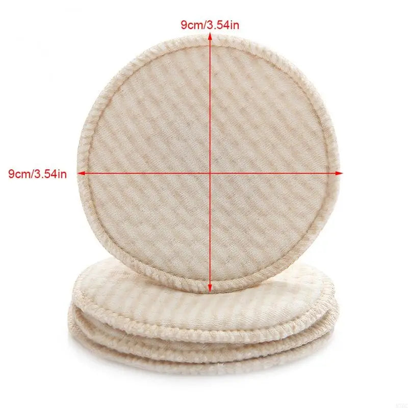 4PCS Reusable Nursing Pads – Soft Washable Cotton for Breastfeeding