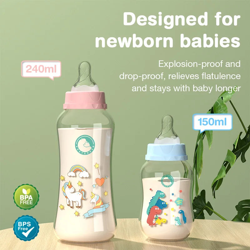 Biberon Dr.isla PP | 150/240 ml, col large, sans BPA, prise en main facile