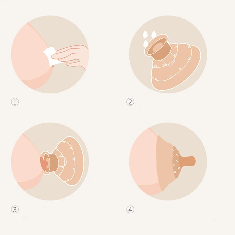 Silicone Nipple Shields – Breastfeeding Protectors with Box