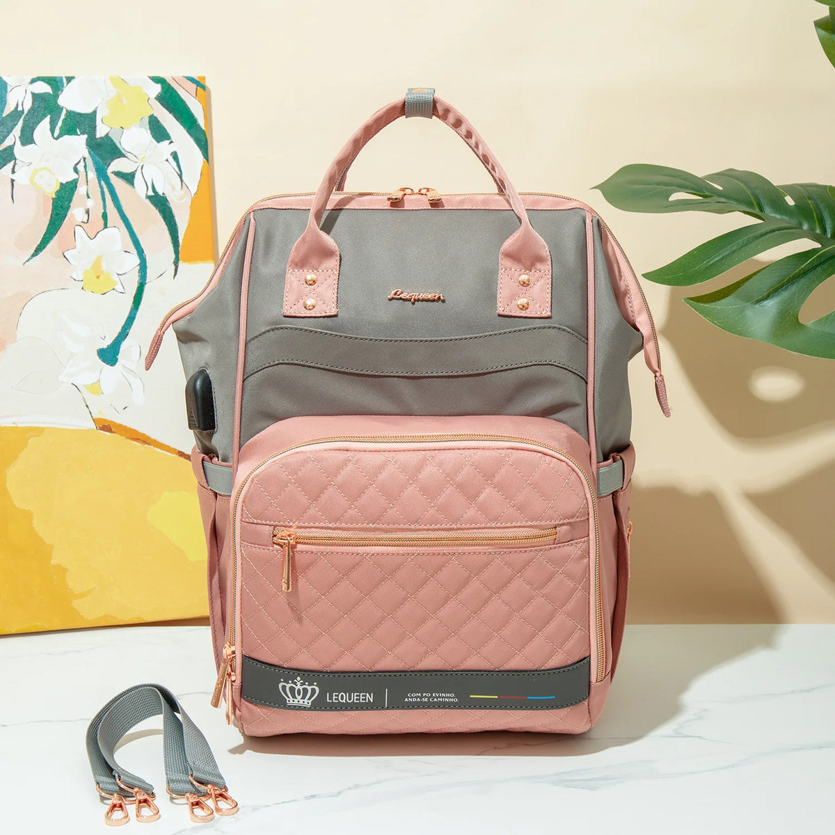 Sac à langer LEQUEEN pour poussette – Sac à dos à langer grande capacité pour les mamans