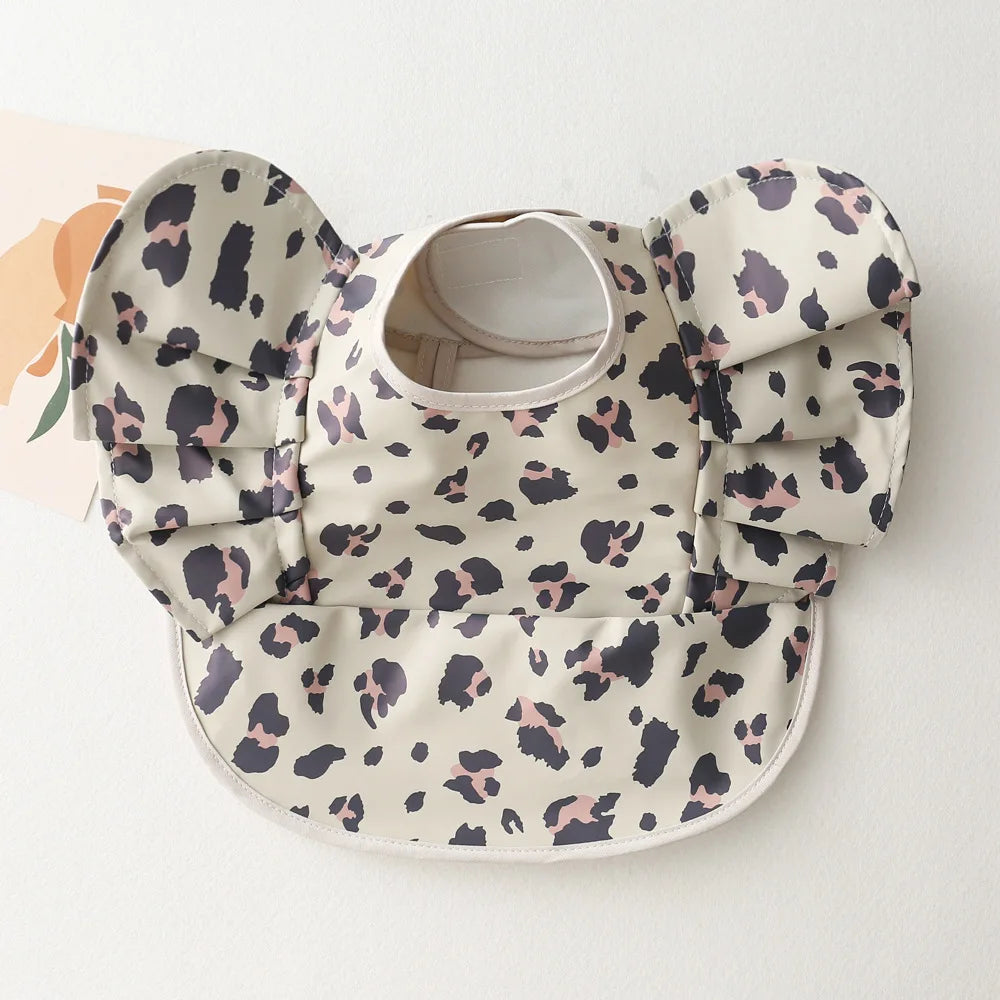 Nordic Style Baby Bib – Waterproof Short Sleeve with Pocket