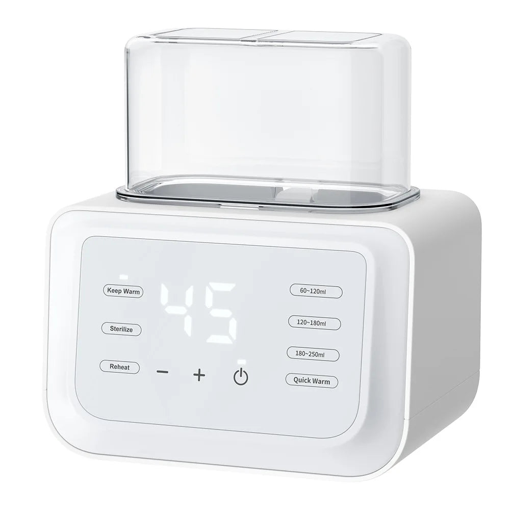 All-in-One Bottle Warmer & Sterilizer | Smart Timer for Milk & Baby Food