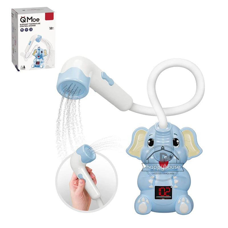 Éléphant électrique pour le bain – Jet d'eau et thermomètre amusants pour les tout-petits
