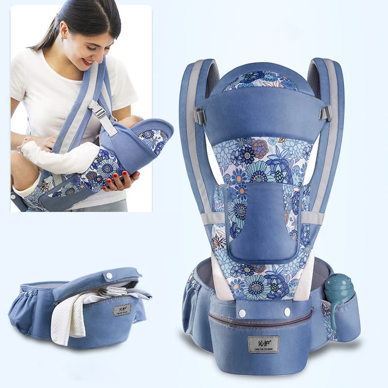 Ergonomic Front-Facing Baby Carrier with Hipseat – Travel Friendly