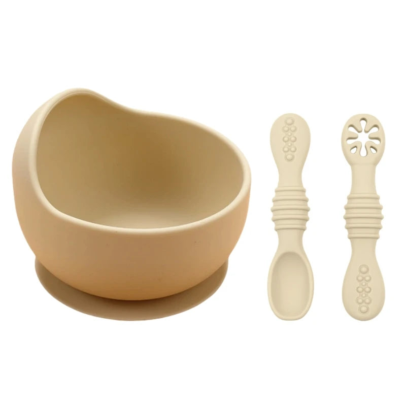 Toddler Self-Feeding Set – Silicone Bowls with Utensils