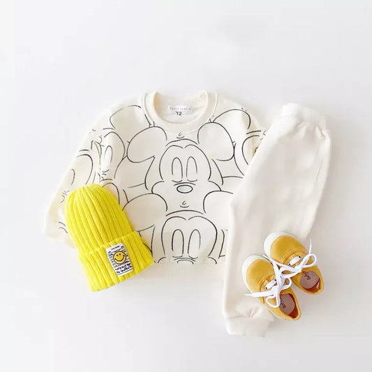 Toddler Baby Girl Clothing Set – Cotton Sweatshirt & Long Sleeve Top