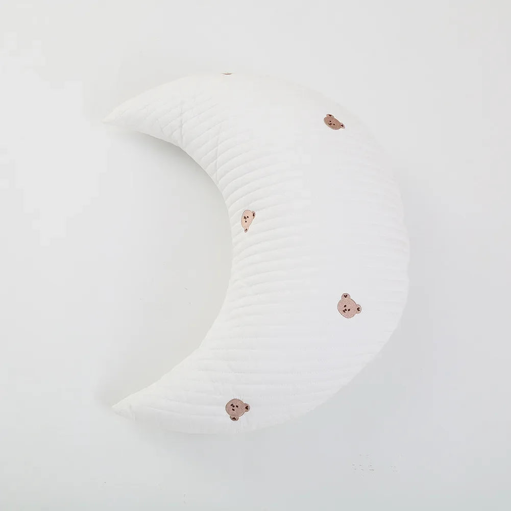 Crescent Baby Nursing Pillow – Soft Cotton Waist Support