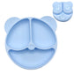 Assiette à ventouse en silicone pour bébé – Bol avec visage souriant