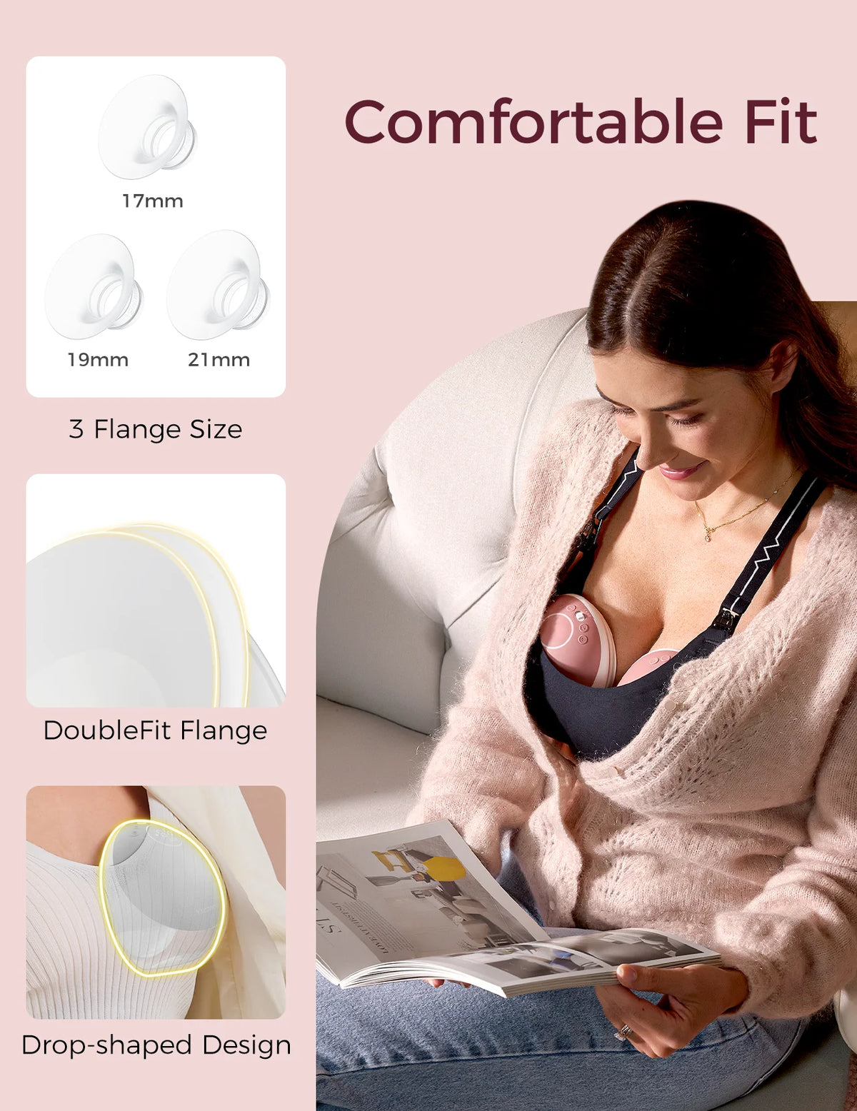 Tire-lait Momcozy M9 mains libres avec débit mobile amélioré