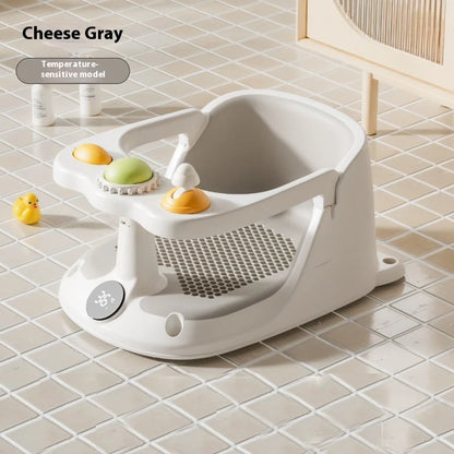 Siège de bain pliable pour bébé – Tapis souple avec ventouses