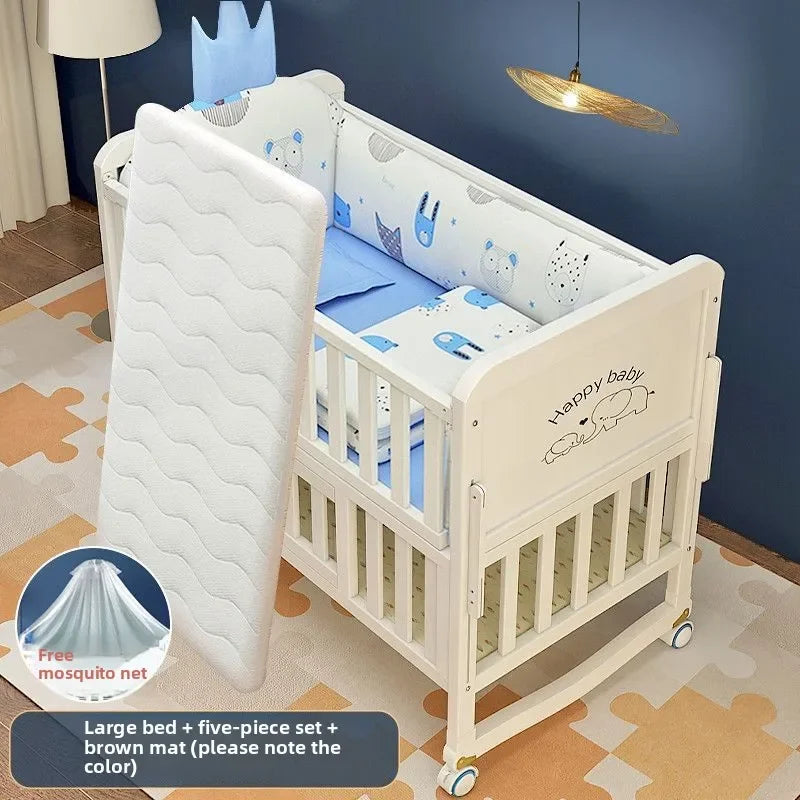 Convertible Baby Crib – Luxury Nest Bed with Mobility