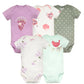 5-Pack Newborn Bodysuits – Soft 100% Cotton Cartoon Outfits (0–24M)