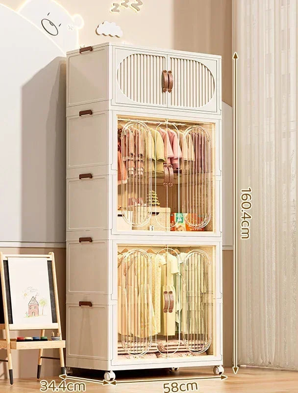 Foldable Kids Storage – Clothes & Toy Sorting Cabinet