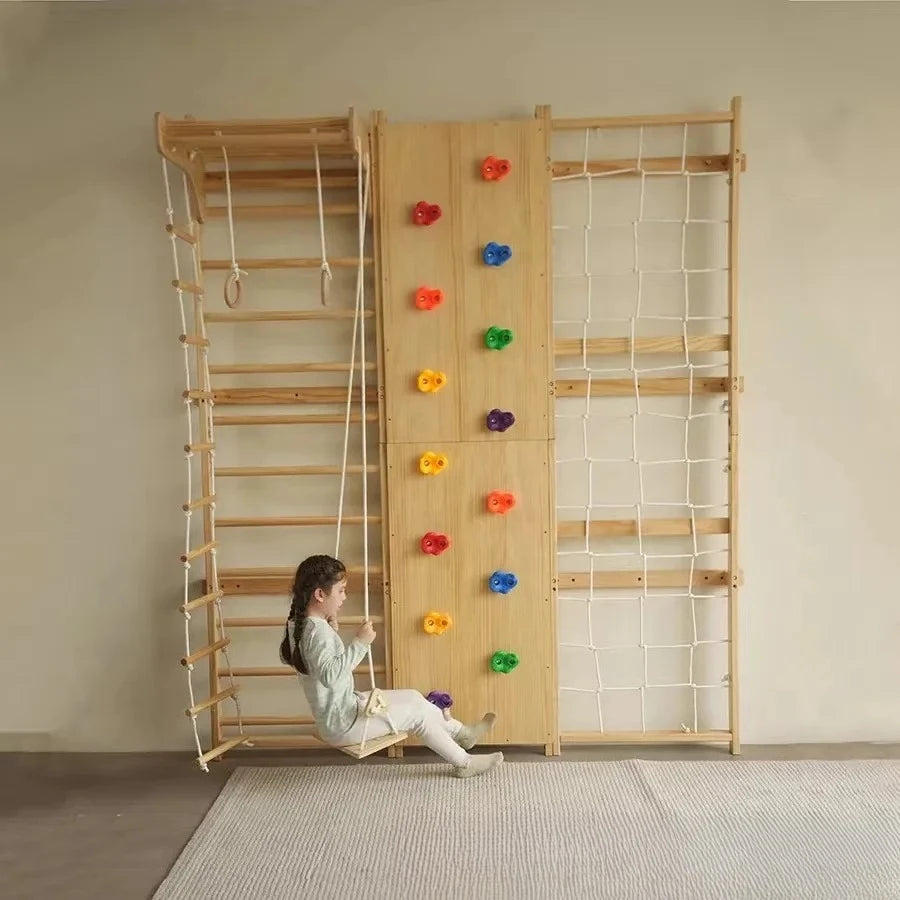 Baby Physical Training Wooden Climbing Ladder