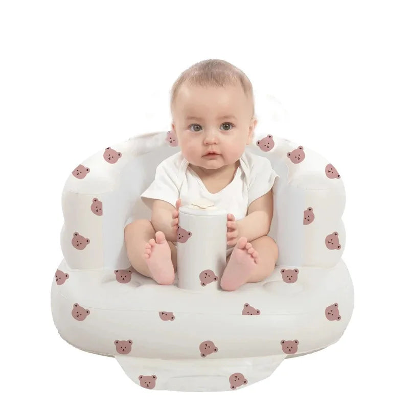 Inflatable Baby Seat – Built-in Pump, Learning & Feeding Chair