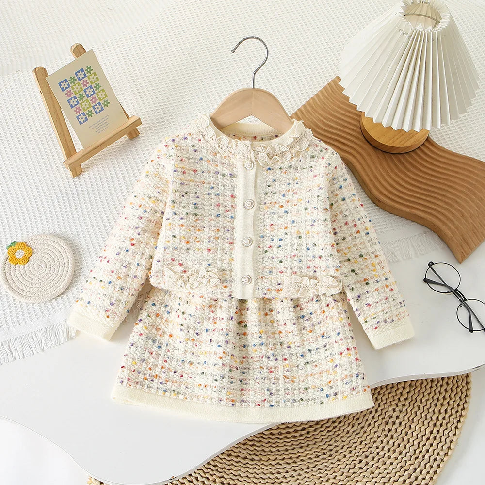 Christmas Knit Outfit for Baby Girls