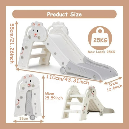 Toboggan pliable d'intérieur pour tout-petits – Toboggan mignon en forme de lion pour garçons et filles