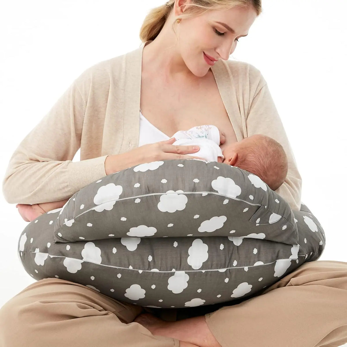 Coussin d'allaitement Momcozy – Soutien supplémentaire pour maman et bébé