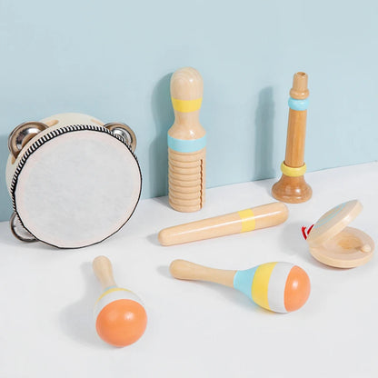 Ensemble musical en bois Montessori – Jouet d'apprentissage des percussions pour enfants