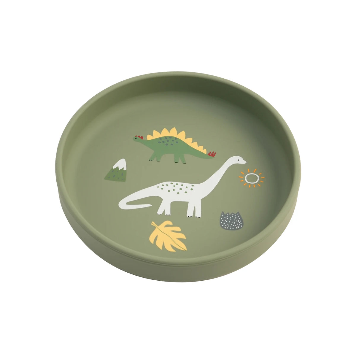 Silicone Baby Plate – Fun Dinosaur Tray for Self-Feeding