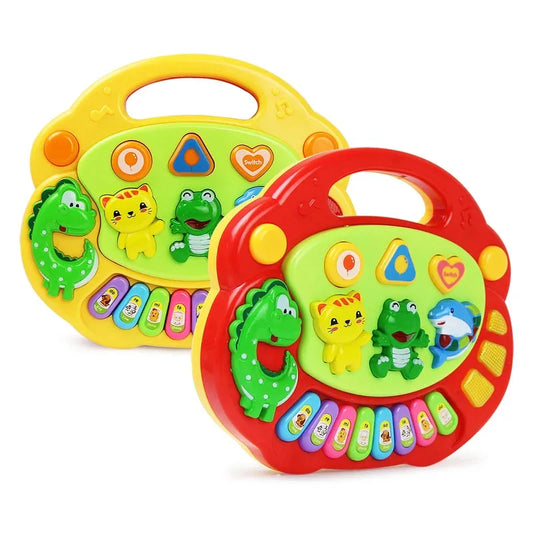 Kids’ Cartoon Piano with Lights & Animal Sounds