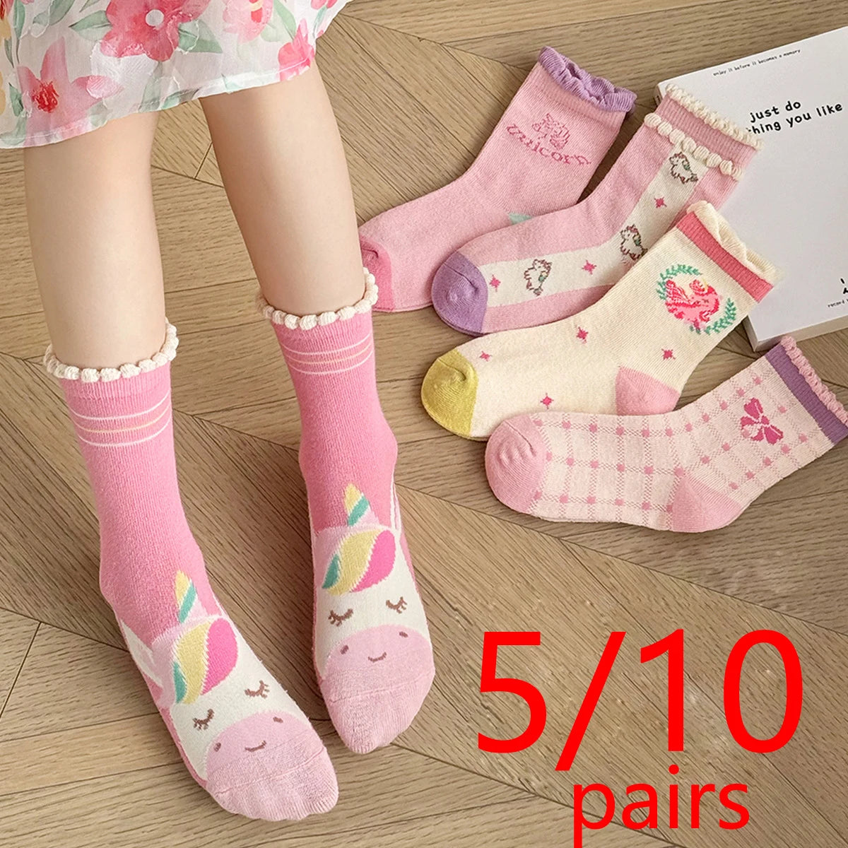 Girls' Cartoon Cotton Socks