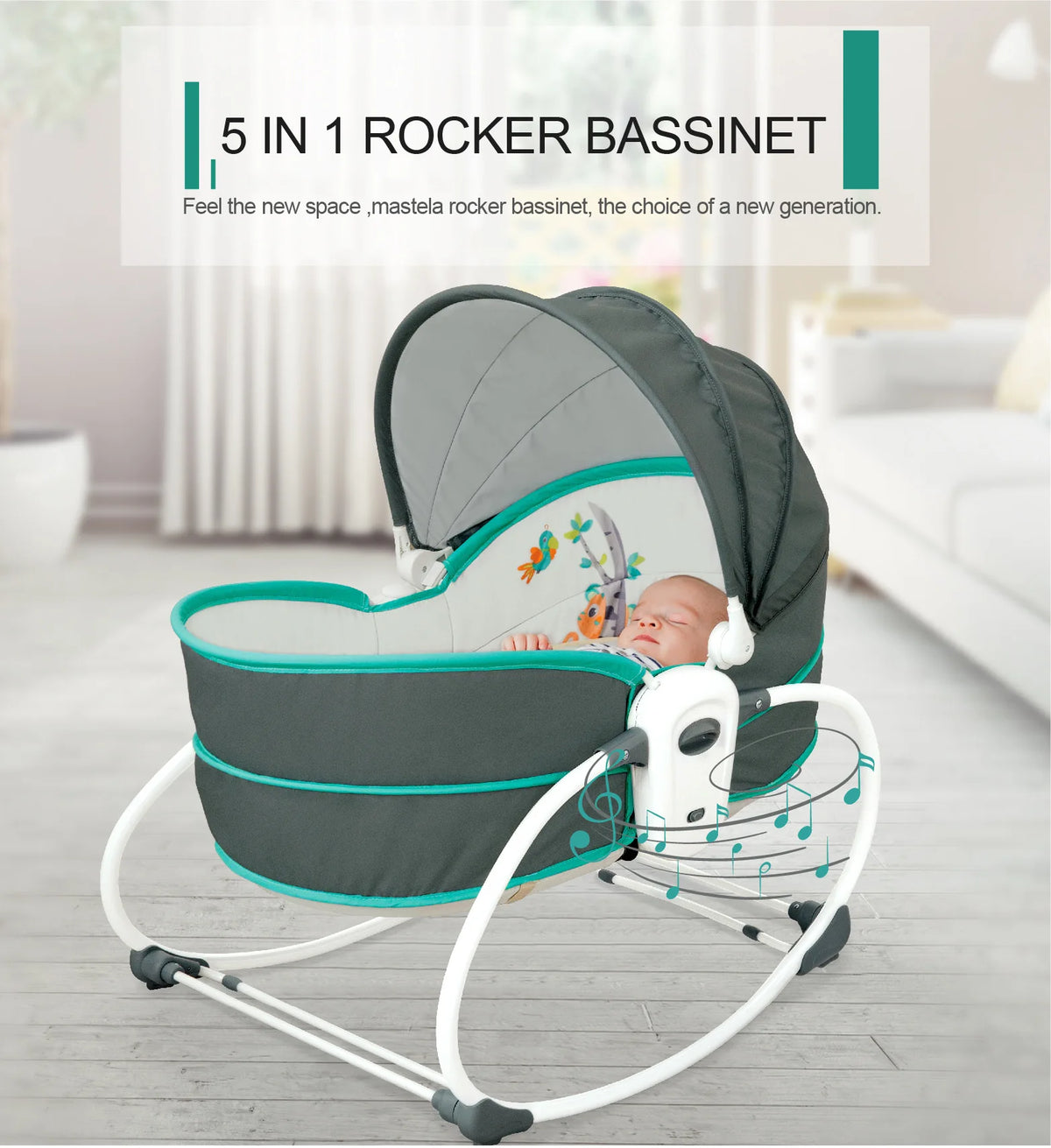 Berceau et chaise berçante pour bébé – Apaisants 0–3 ans