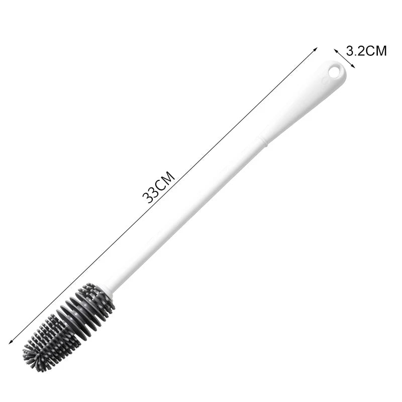 Brosse de nettoyage pour biberons | Brosse en silicone rotative à 360° avec long manche