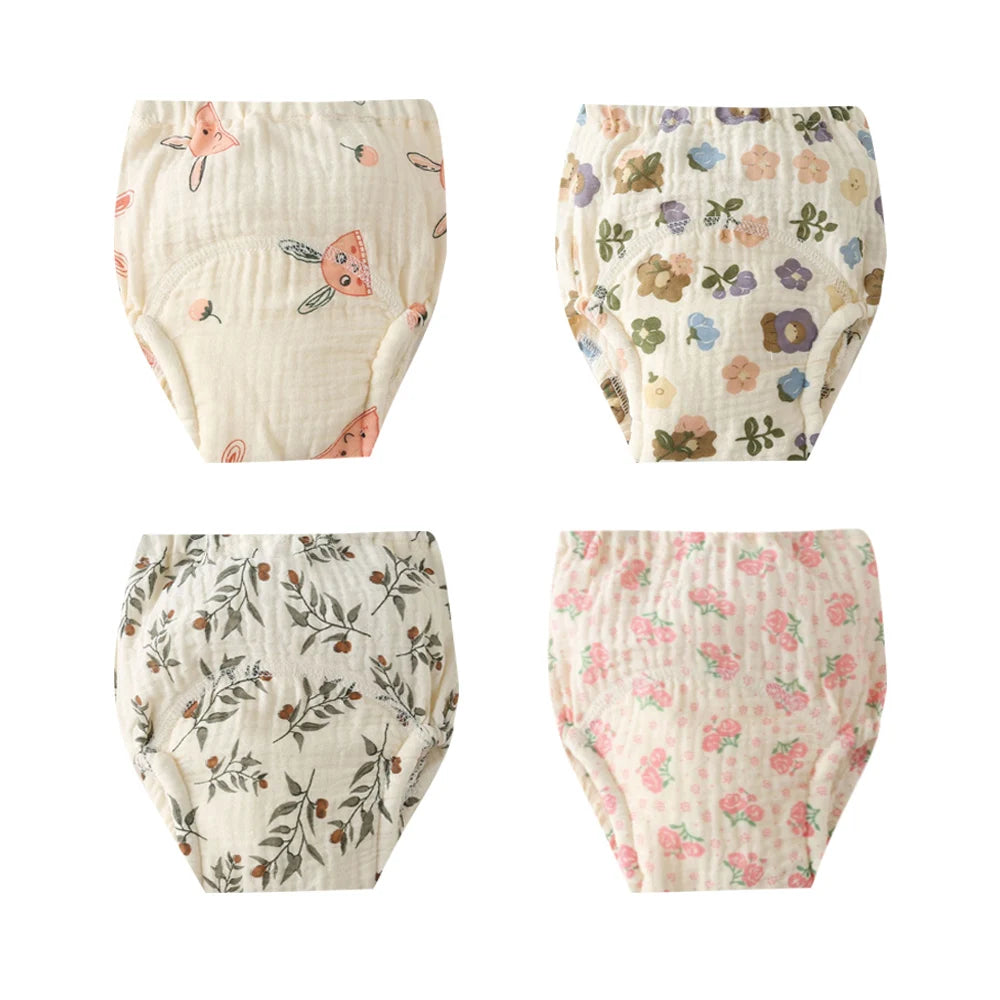 Culottes d'apprentissage pour bébé en gaze de coton doux