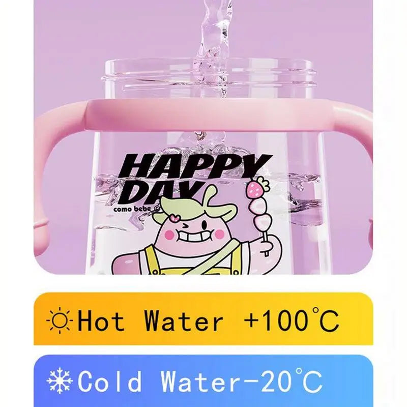 Whale Spray Sippy Cup | 300ML Leakproof Silicone Straw Cup for Kids