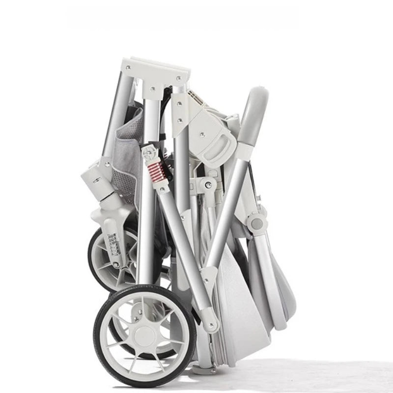 2025 High-View Baby Stroller – Lightweight, Foldable, Sit & Lie Newborn Pram