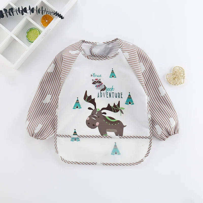Cute Cartoon Waterproof Baby Feeding Bib (0–3Y)