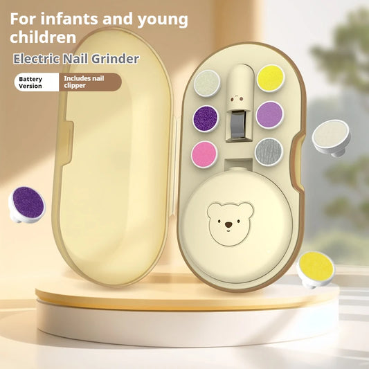 JUSTLANG Baby Electric Nail Trimmer – Safe Nail Polisher & Manicure Set for Newborns