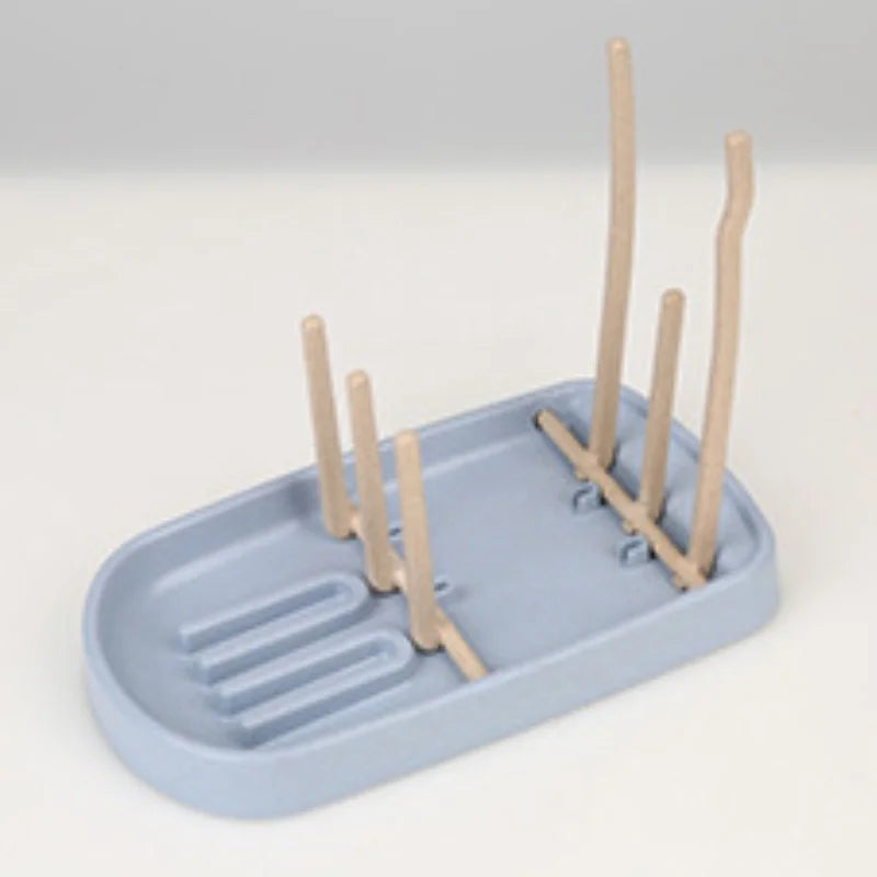 Baby Feeding Bottle Holder – Wheat Straw Drying & Storage Rack