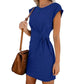 Robe de maternité unie Premama – Robe d'allaitement d'été à manches courtes