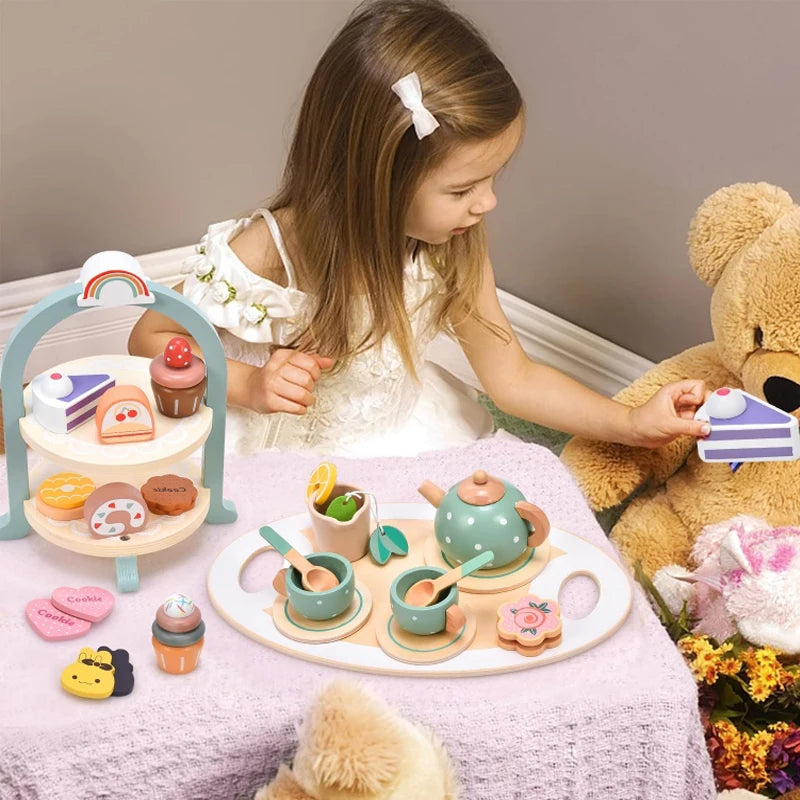 Wooden Tea Party Set for Girls!