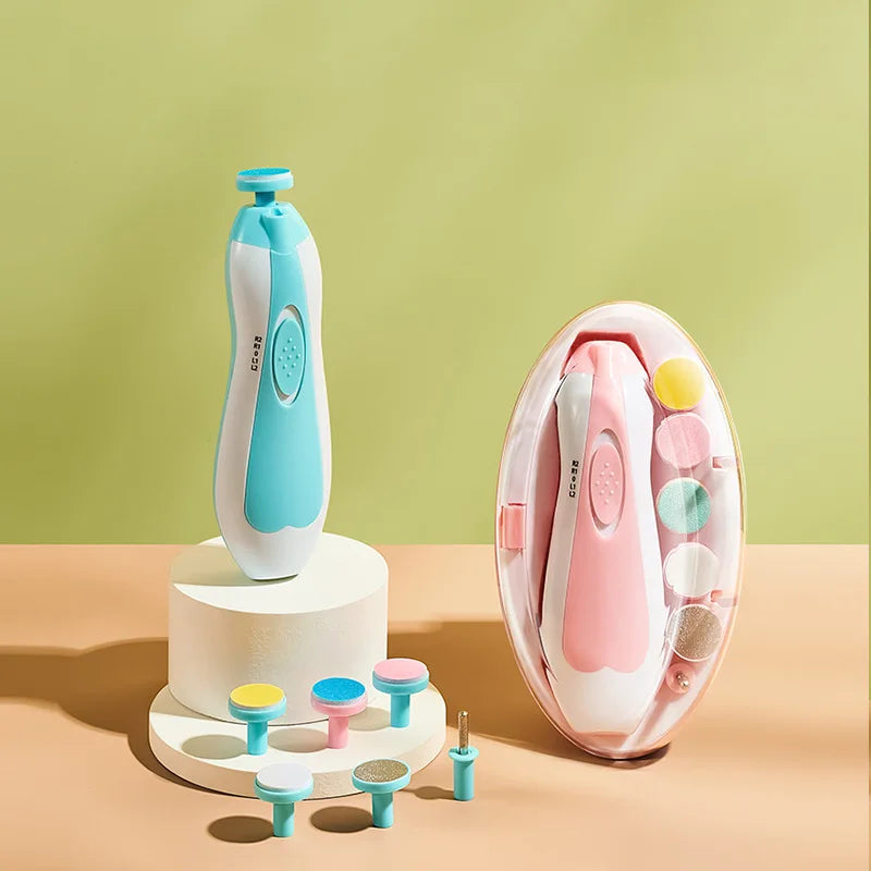 6-in-1 Baby Nail Care Set – Electric Sharpener & Clippers Combo
