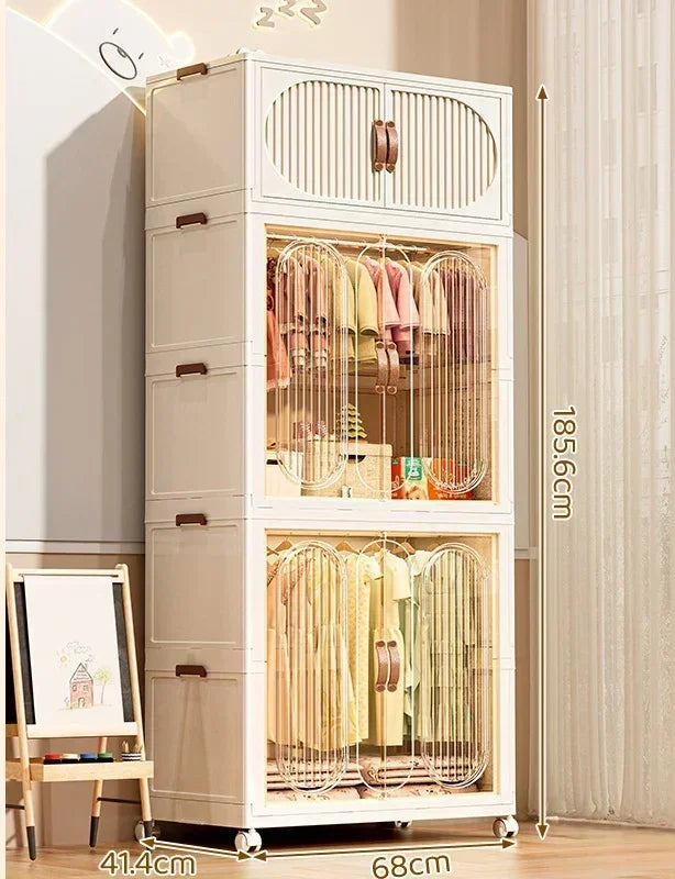 Foldable Kids Storage – Clothes & Toy Sorting Cabinet