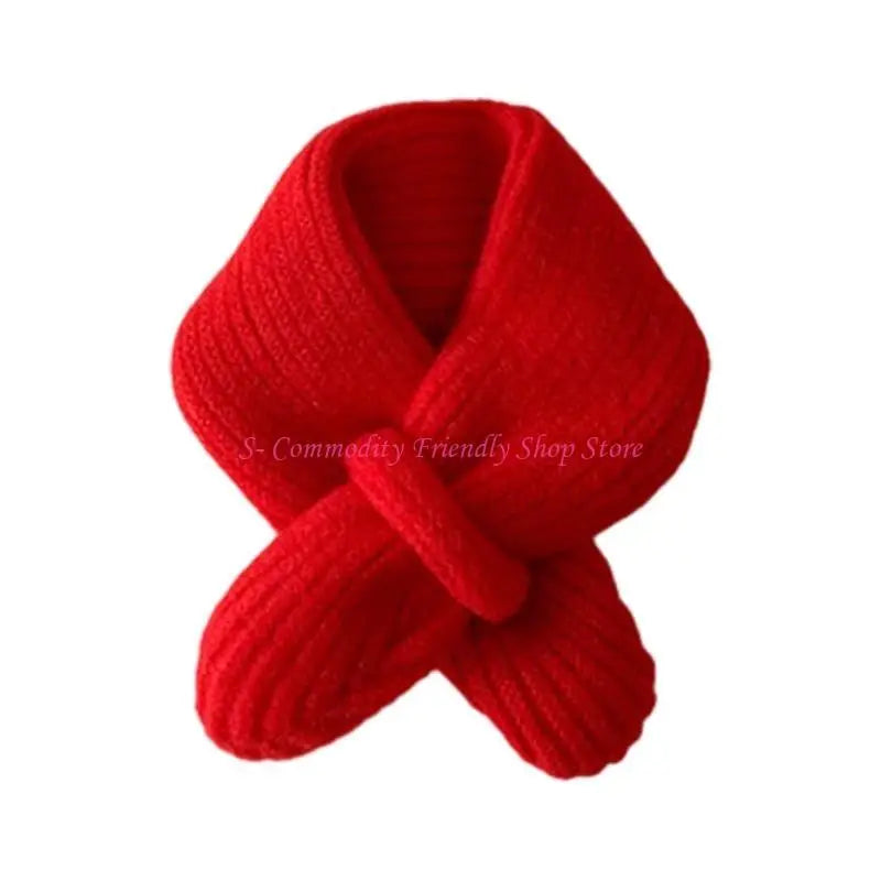 Écharpe enfant tendance 85AE, couleur unie, automne-hiver, tricotée, écharpe à la mode