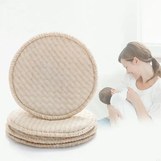 4PCS Reusable Nursing Pads – Soft Washable Cotton for Breastfeeding